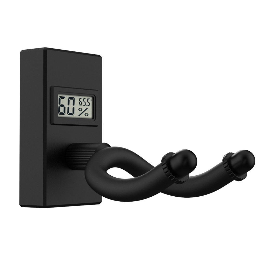 HygroMount wall mount with built-in hygrometer readout