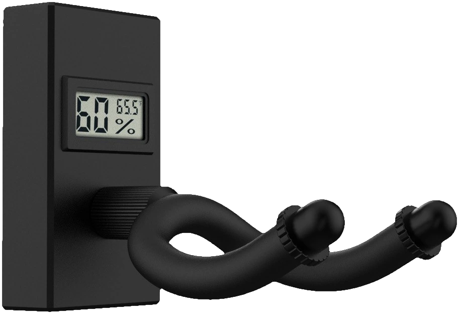 HygroMount angled view with humidity display.
